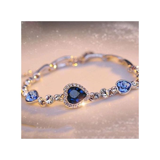 Heart Shaped Crystal Bracelet